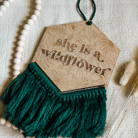 She is a Wildflower - Macrame Wall Hanging