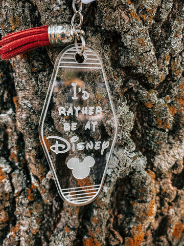 I'd Rather Be at Disney - Acrylic Keychain